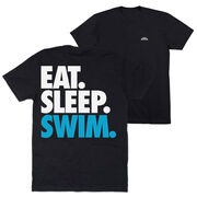 Swimming Short Sleeve T-Shirt - Eat. Sleep. Swim. (Back Design)