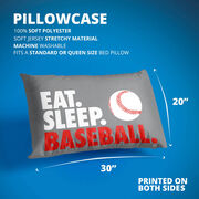 Baseball Pillowcase - Eat Sleep Baseball