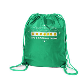 Softball Drawstring Backpack - 24-7 Softball