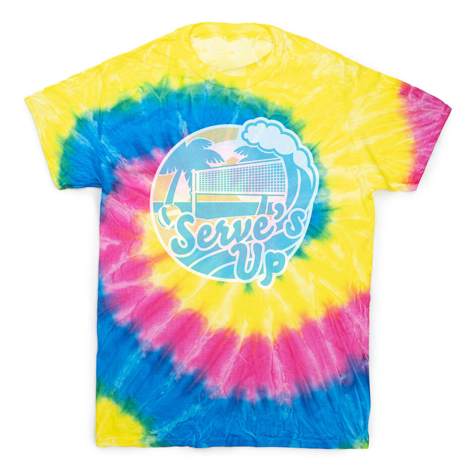 Volleyball Short Sleeve T-Shirt - Serve's Up Tie Dye