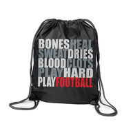 Football Sport Pack Cinch Sack Bones Saying