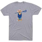 Guys Lacrosse Short Sleeve T-Shirt - Laxer the Lacrosse Dog