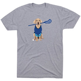 Guys Lacrosse Short Sleeve T-Shirt - Laxer the Lacrosse Dog