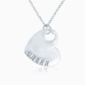 Sport Heart - CHEER Silver  Necklace