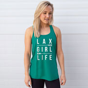 Girls Lacrosse Flowy Racerback Tank Top - Lax Girl Life