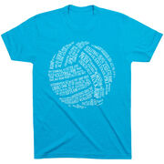 Volleyball T-Shirt Short Sleeve Volleyball Words
