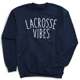 Girls Lacrosse Crew Neck Sweatshirt - Lacrosse Vibes