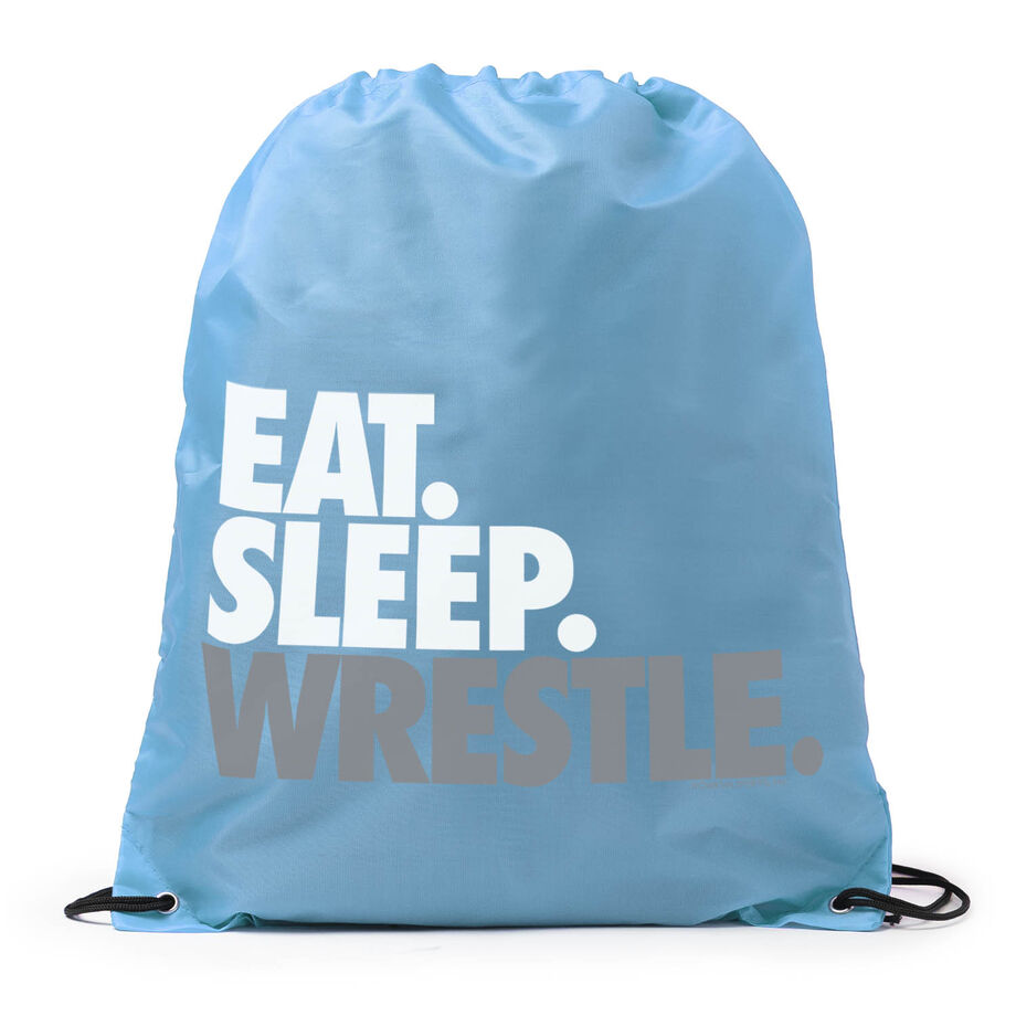 Wrestling Drawstring Backpack Eat Sleep Wrestle (Stack)