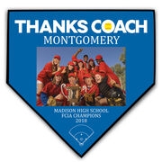 Softball Home Plate Plaque - Thank You Coach Photo