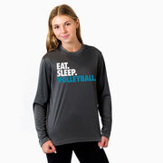 Volleyball Long Sleeve Performance Tee - Eat. Sleep. Volleyball.