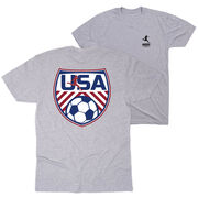 Soccer Short Sleeve T-Shirt - Soccer USA (Back Design)