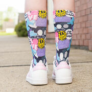 Volleyball Graphic Flex Mid-Calf Socks - Volleyball Life