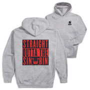 Hockey Hooded Sweatshirt - Straight Outta The Sin Bin (Back Design)