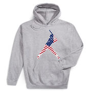 Softball Hooded Sweatshirt - Softball Stars and Stripes Player