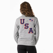 Hockey Tshirt Long Sleeve - Hockey USA Gold (Back Design)