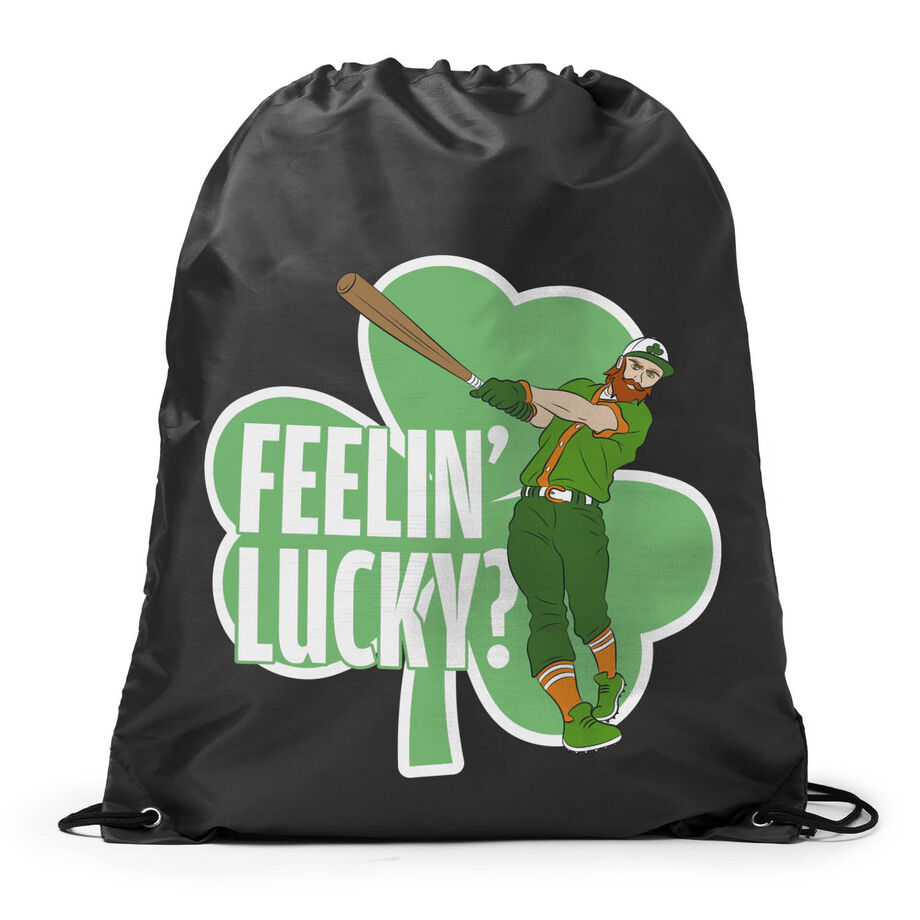 Baseball Drawstring Backpack - Feelin' Lucky Baseball
