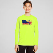 Soccer Long Sleeve Performance Tee - Guys Soccer Land That We Love