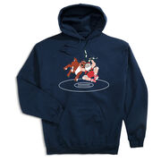 Wrestling Hooded Sweatshirt - Wrestling Reindeer