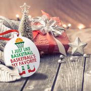 Basketball Round Ceramic Ornament - Basketball's My Favorite