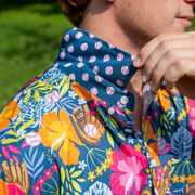 Baseball Performance Short Sleeve Button Down Shirt - Aloha