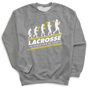 Guys Lacrosse Crewneck Sweatshirt - Evolution of Lacrosse