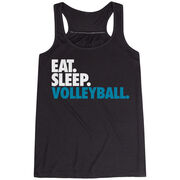 Volleyball Flowy Racerback Tank Top - Eat Sleep Volleyball (Bold)