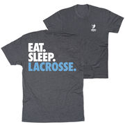 Lacrosse Short Sleeve T-Shirt - Eat. Sleep. Lacrosse. (Back Design)