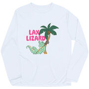 Guys Lacrosse Long Sleeve Performance Tee - Lax Lizard