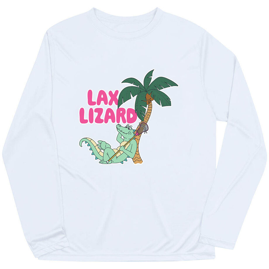 Guys Lacrosse Long Sleeve Performance Tee - Lax Lizard