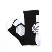 Basketball Woven Mid-Calf Socks - Superelite (Black/White)