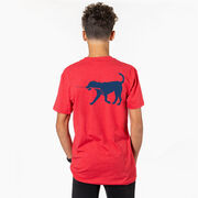 Hockey Short Sleeve T-Shirt - Rocky The Hockey Dog (Back Design)