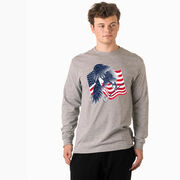 Guys Lacrosse Tshirt Long Sleeve - Lacrosse Eagle