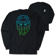 Hockey Tshirt Long Sleeve - Have An Ice Day Smiley (Back Design)