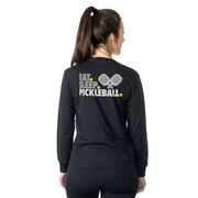 Pickleball Tshirt Long Sleeve - Eat. Sleep. Pickleball (Back Design)