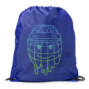 Hockey Drawstring Backpack - Have An Ice Day Smiley