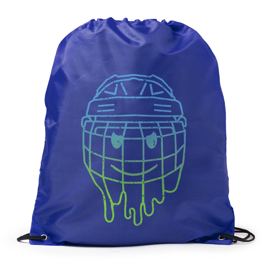 Hockey Drawstring Backpack - Have An Ice Day Smiley