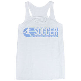 Soccer Flowy Racerback Tank Top - 100% Of The Shots