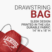 Lacrosse Crossed Sticks Drawstring Backpack