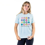Cheerleading Short Sleeve T-Shirt - Cheer Makes Me Happy