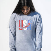 Soccer Tshirt Long Sleeve - USA Patriotic