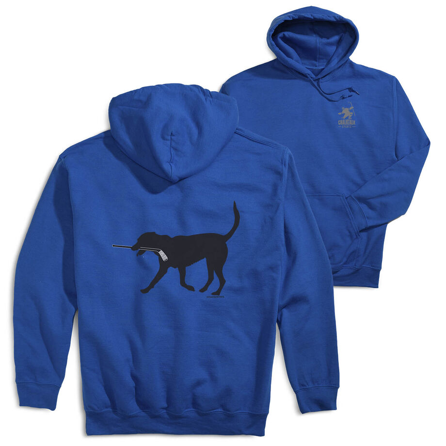 Hockey Hooded Sweatshirt - Howe the Hockey Dog (Back Design)
