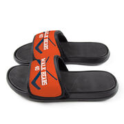 Hockey Repwell&reg; Slide Sandals - Personalized Goalie Crossed Sticks