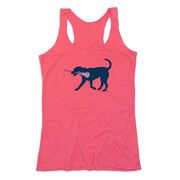 Girls Lacrosse Women's Everyday Tank Top - LuLa The Lax Dog Blue