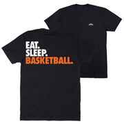 Basketball Short Sleeve T-Shirt - Eat. Sleep. Basketball. (Back Design)