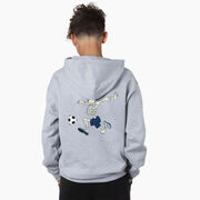 Soccer Hooded Sweatshirt - Skeleton Striker (Back Design)
