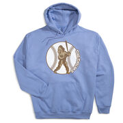 Baseball Hooded Sweatshirt - Baseball Bigfoot