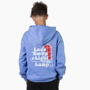 Hockey Hooded Sweatshirt - Lace 'Em Up And Light The Lamp (Back Design)