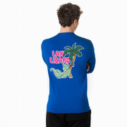 Guys Lacrosse Tshirt Long Sleeve - Lax Lizard (Back Design)