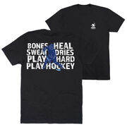 Hockey Short Sleeve T-Shirt - Bones Heal Hockey (Back Design) 