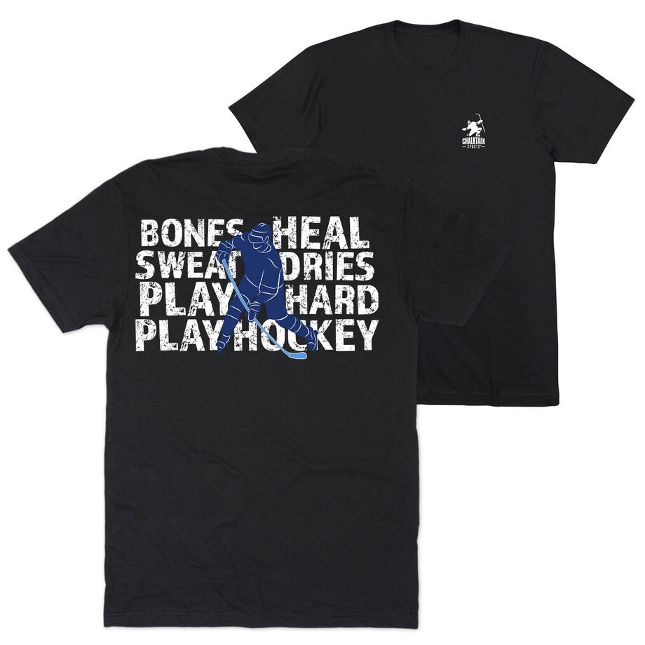 Hockey Short Sleeve T-Shirt - Bones Heal Hockey (Back Design) 
